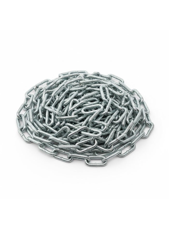 Heavy-Duty Zinc Plated Long Link Chain for Security and Utility Use